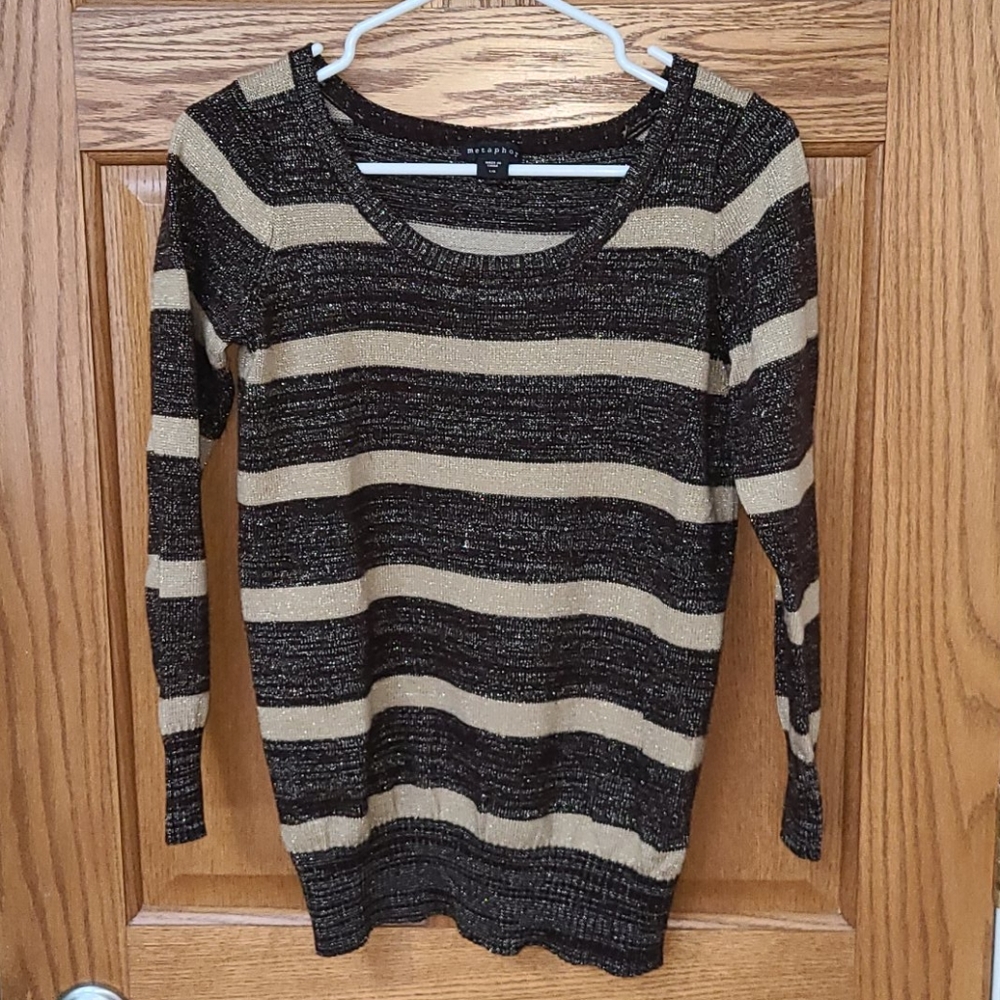 Brown striped sweater